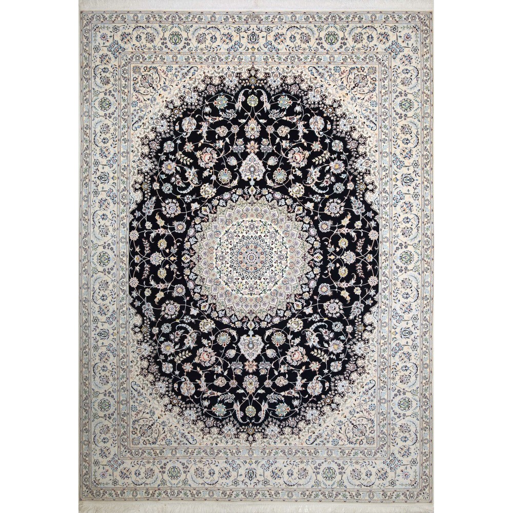 Tappeto Nain 6La Persia beige blu 300x411