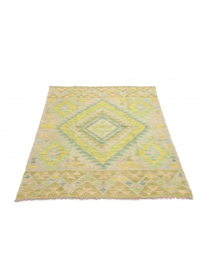 Tappeto Kilim Afghanistan marrone verde 101x148