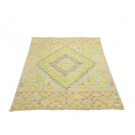 Tappeto Kilim Afghanistan marrone verde 101x148