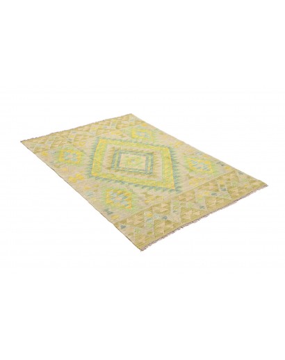Tappeto Kilim Afghanistan marrone verde 101x148
