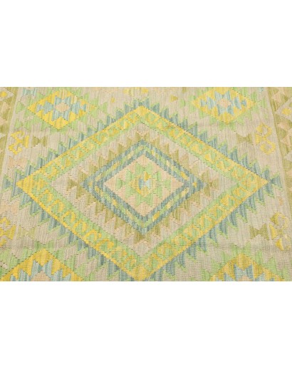 Tappeto Kilim Afghanistan marrone verde 101x148