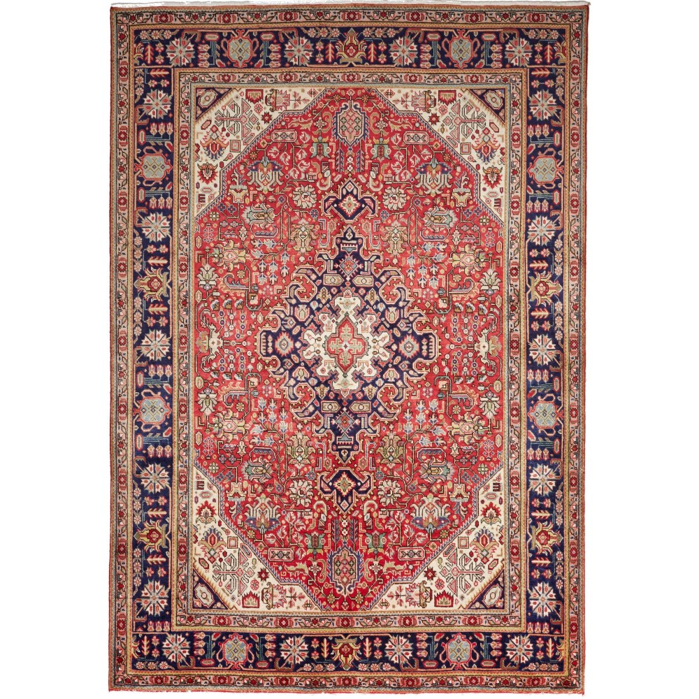 Tappeto Tabriz Persia rosso giallo 200x300