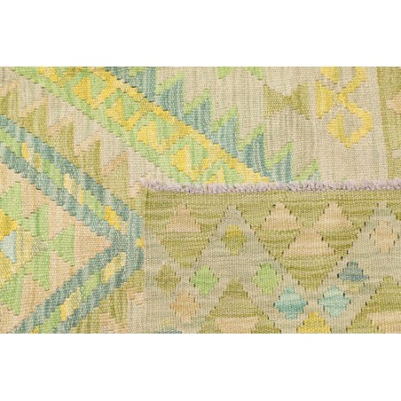 Tappeto Kilim Afghanistan marrone verde 101x148