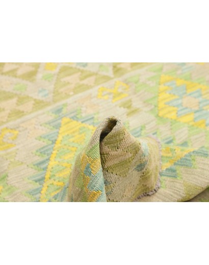 Tappeto Kilim Afghanistan marrone verde 101x148