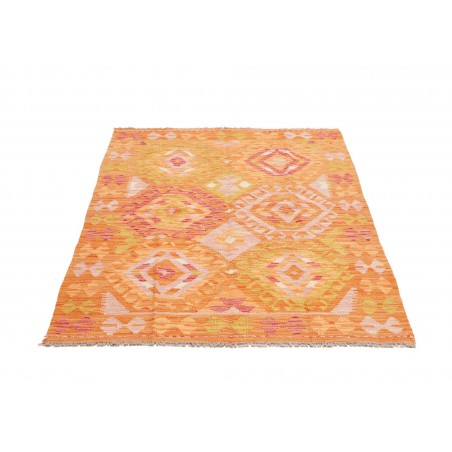 Tappeto Kilim Afghanistan arancione marrone 102x155