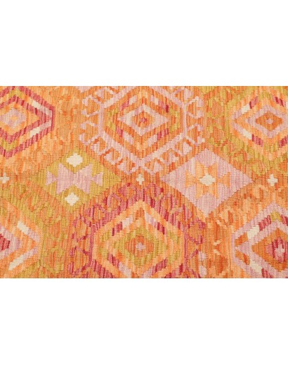 Tappeto Kilim Afghanistan arancione marrone 102x155