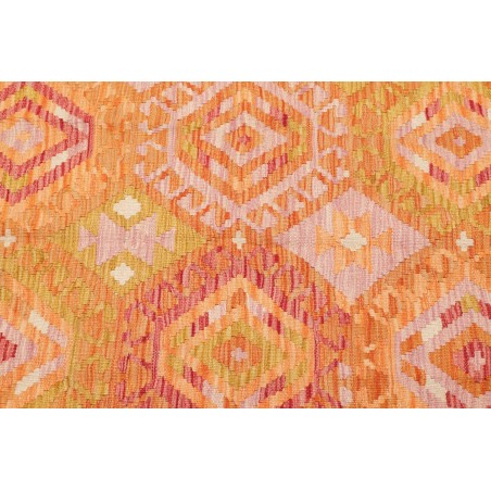 Tappeto Kilim Afghanistan arancione marrone 102x155