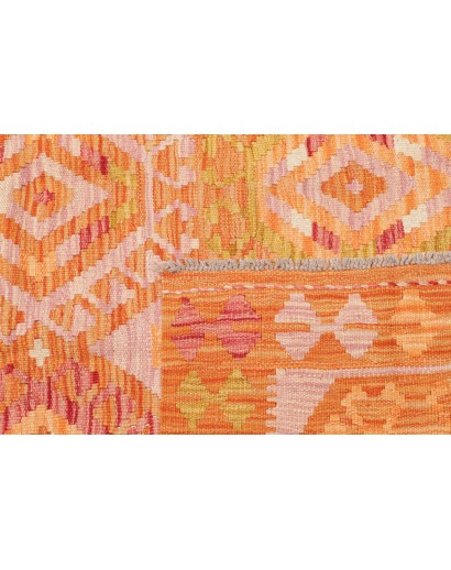 Tappeto Kilim Afghanistan arancione marrone 102x155