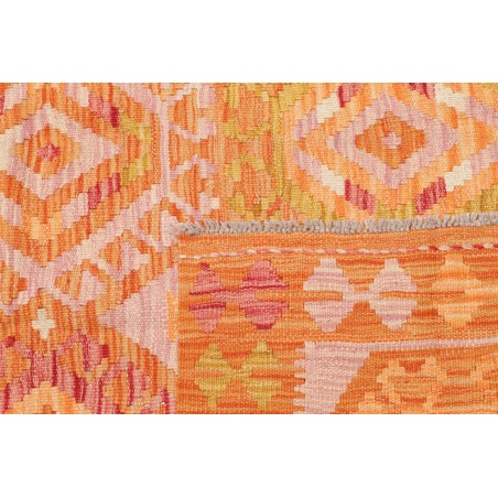Tappeto Kilim Afghanistan arancione marrone 102x155