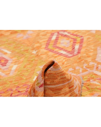 Tappeto Kilim Afghanistan arancione marrone 102x155