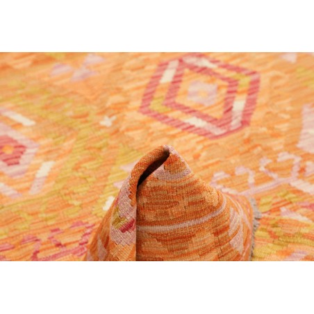 Tappeto Kilim Afghanistan arancione marrone 102x155