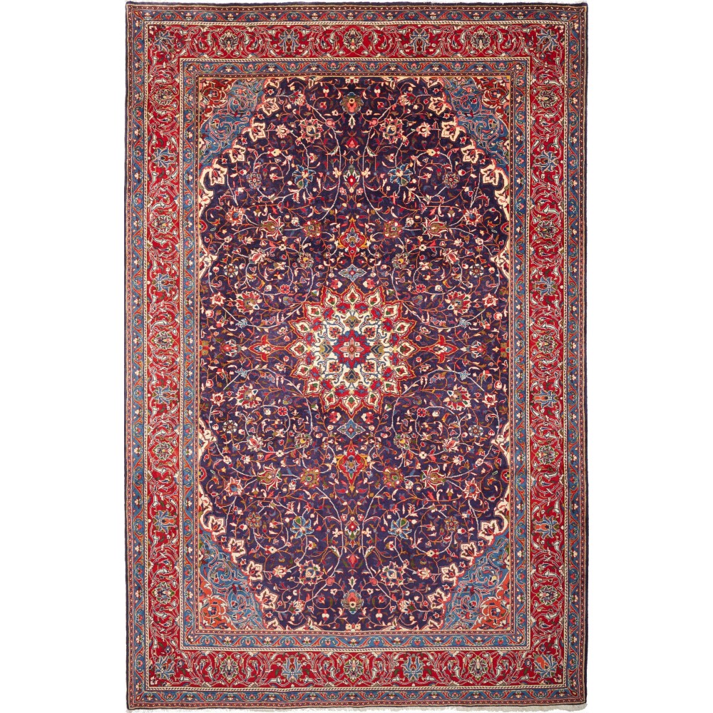 Tappeto Sarough Persia azzurro grigio 220x343
