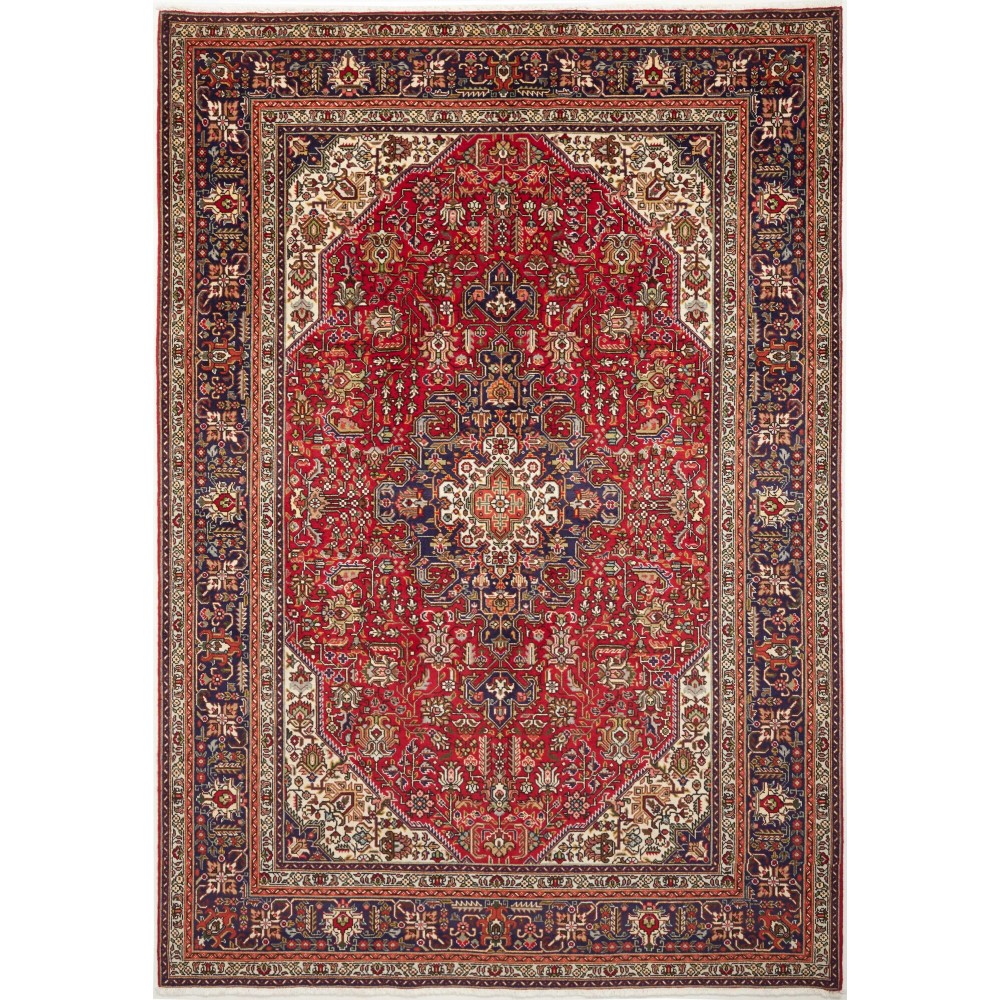 Tappeto Tabriz Persia marrone giallo 200x300