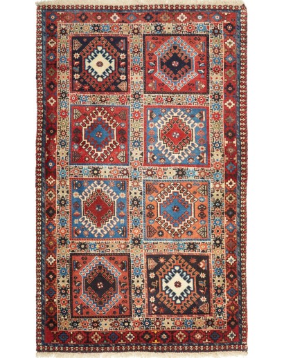 Tappeto Yalameh Persia marrone grigio 78x132