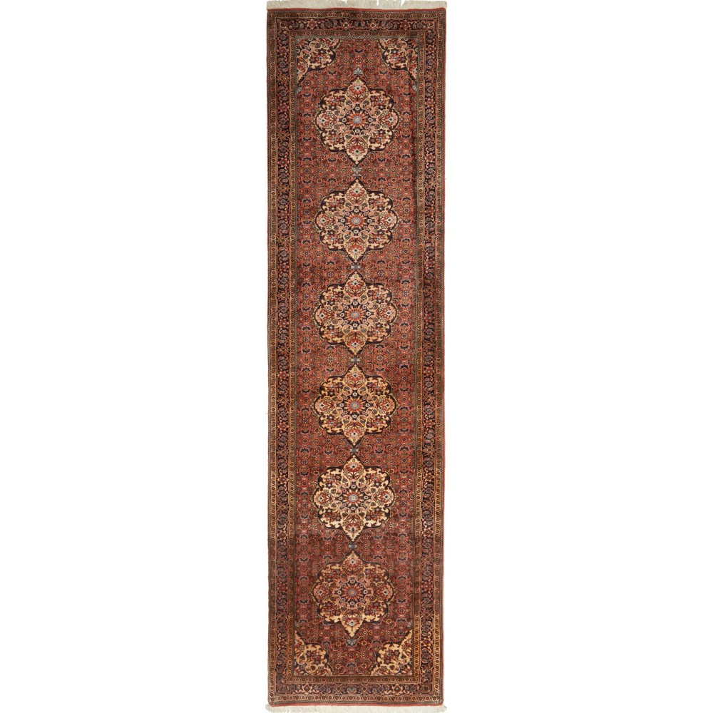 Tappeto Bidjar Persia marrone giallo 77x325