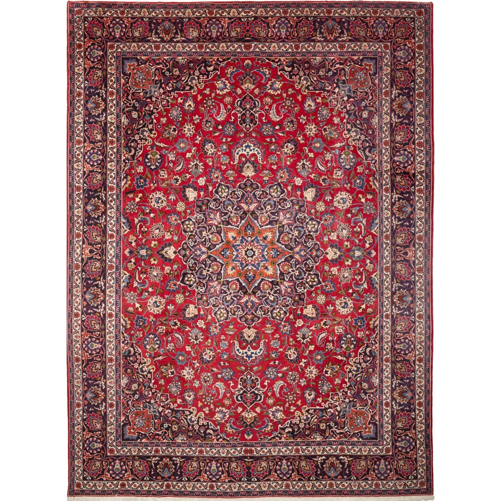 Tappeto Mashad Persia marrone giallo 290x392