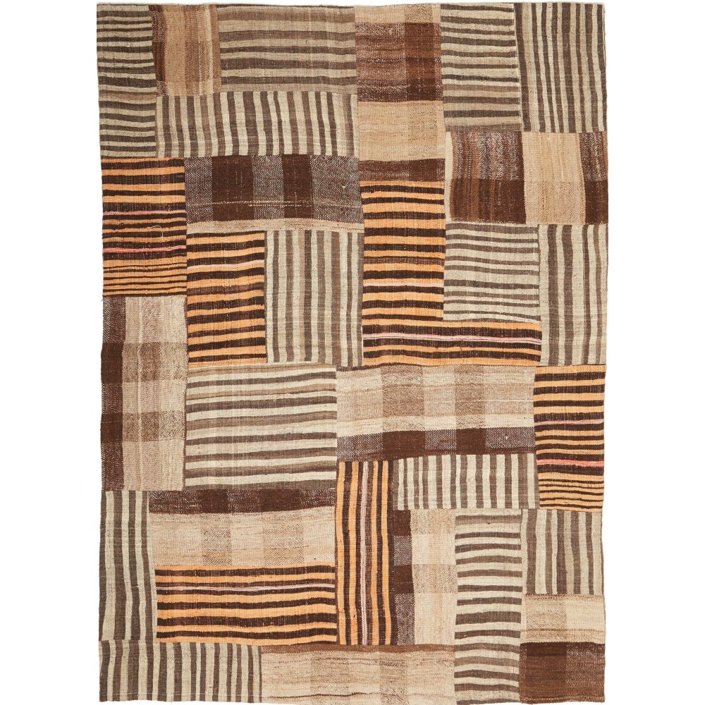 Tappeto Patch Persia marrone verde 174x240