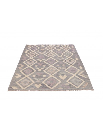 Tappeto Kilim Afghanistan azzurro bianco 127x172