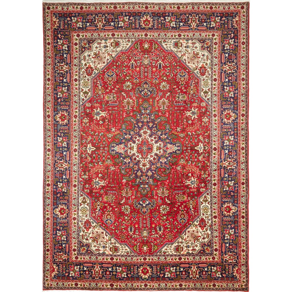 Tappeto Tabriz Persia marrone giallo 204x286
