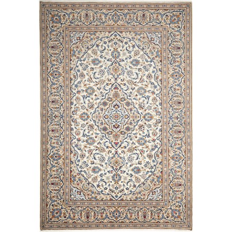 Tappeto Kashan Persia bianco grigio 200x296
