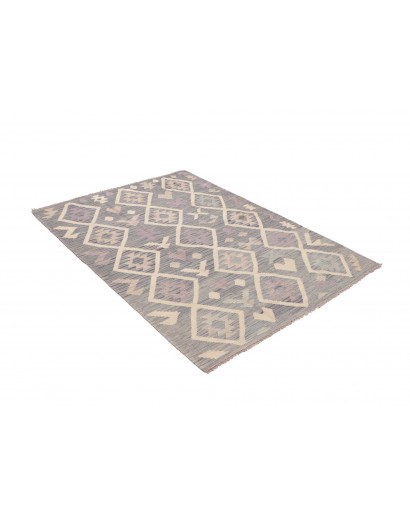 Tappeto Kilim Afghanistan azzurro bianco 127x172