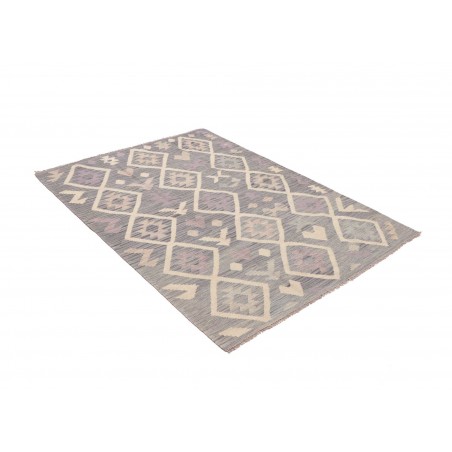 Tappeto Kilim Afghanistan azzurro bianco 127x172