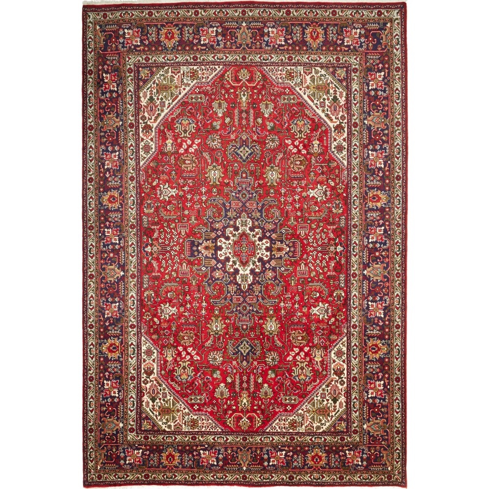 Tappeto Tabriz Persia marrone giallo 200x300