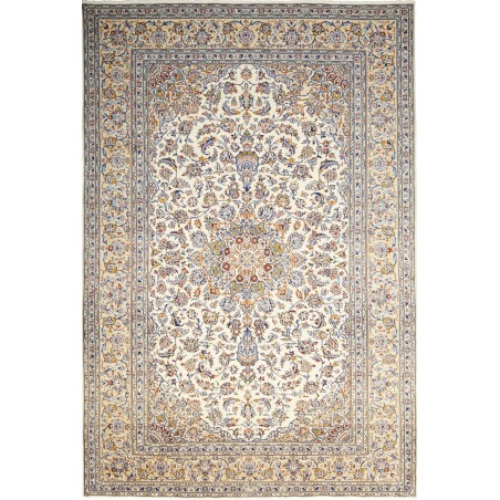Tappeto Kashan Persia beige bianco 206x315