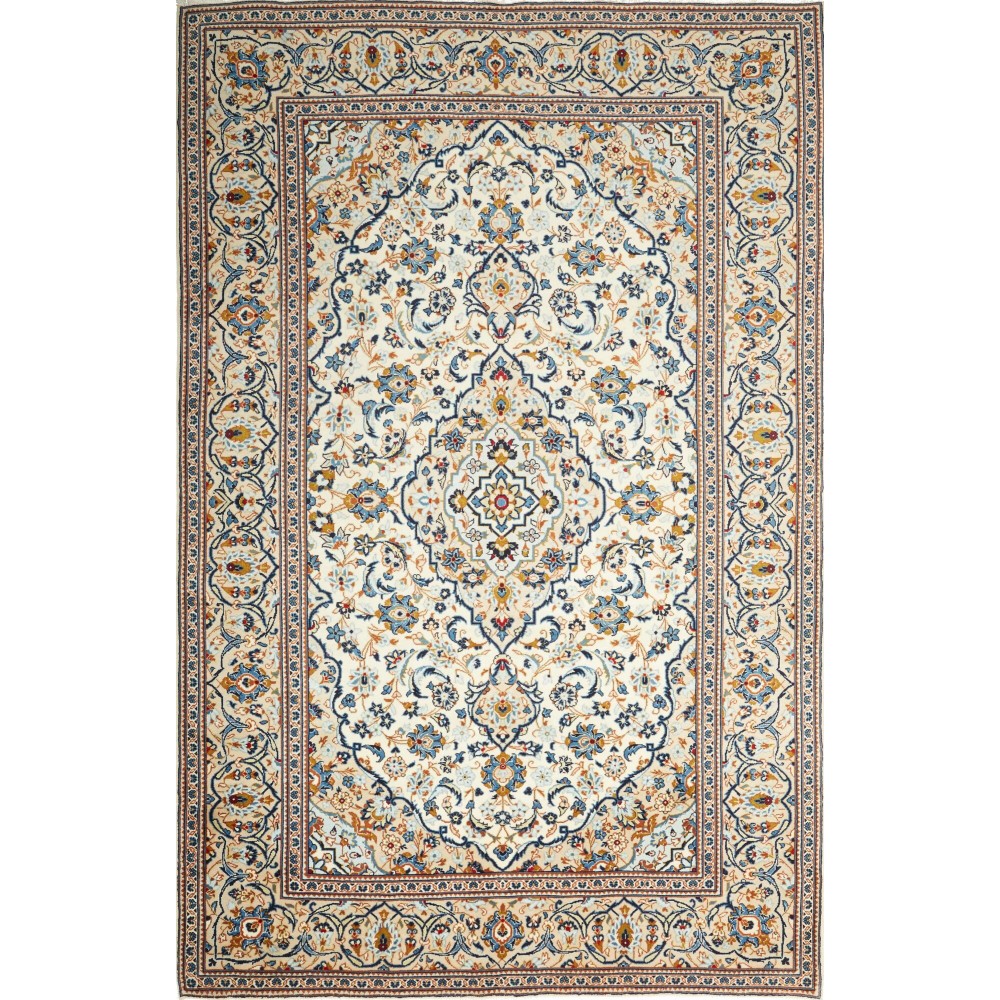 Tappeto Kashan Persia beige marrone 193x300