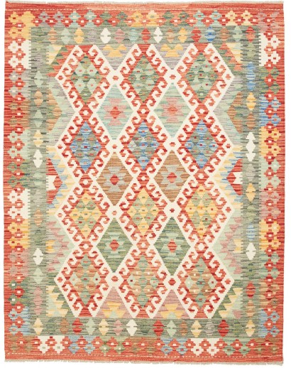 Tappeto Kilim Afghanistan marrone giallo 157x200