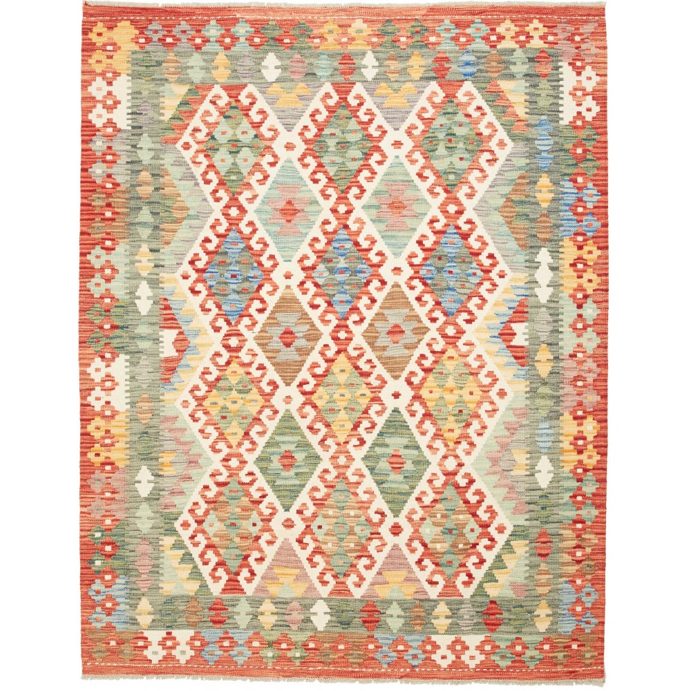 Tappeto Kilim Afghanistan marrone giallo 157x200