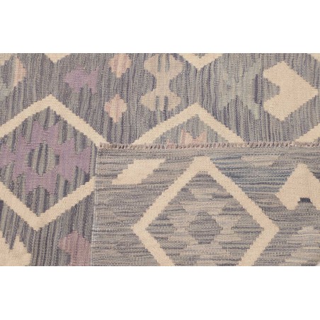 Tappeto Kilim Afghanistan azzurro bianco 127x172