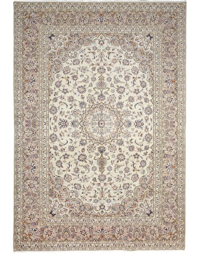Tappeto Kashan Persia beige grigio 197x290