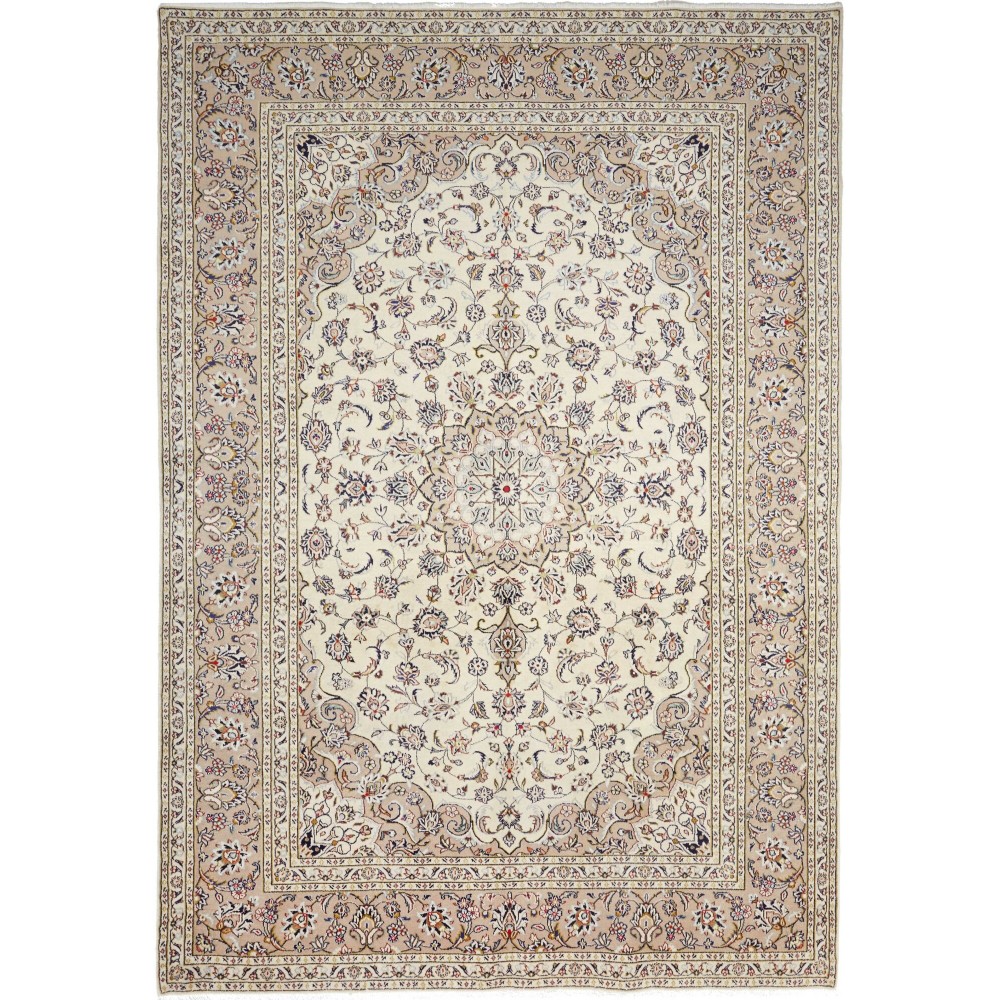 Tappeto Kashan Persia beige grigio 197x290