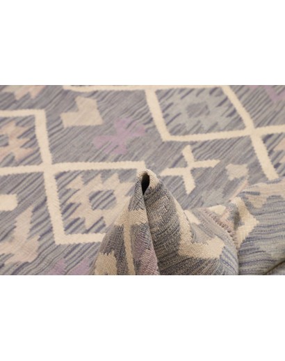 Tappeto Kilim Afghanistan azzurro bianco 127x172