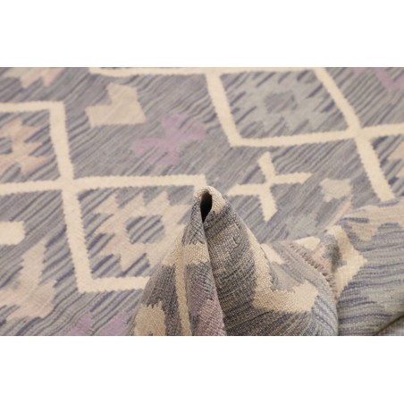 Tappeto Kilim Afghanistan azzurro bianco 127x172