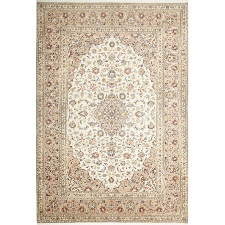 Tappeto Kashan Persia bianco giallo 208x300