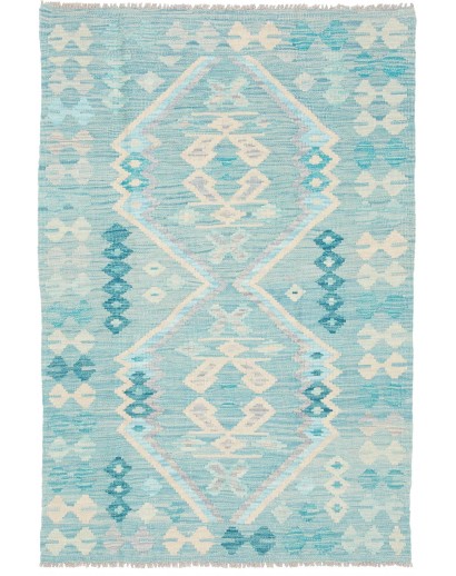 Tappeto Kilim Afghanistan beige bianco 100x153