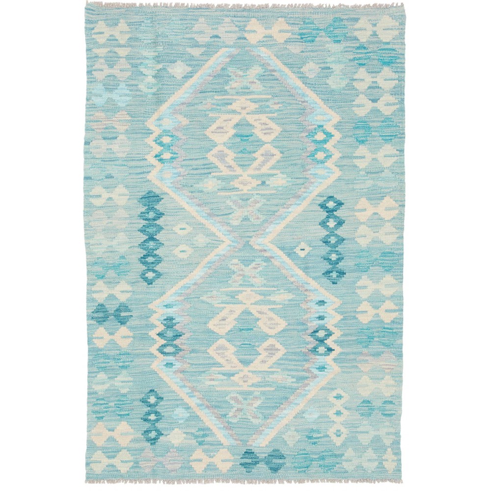 Tappeto Kilim Afghanistan beige bianco 100x153