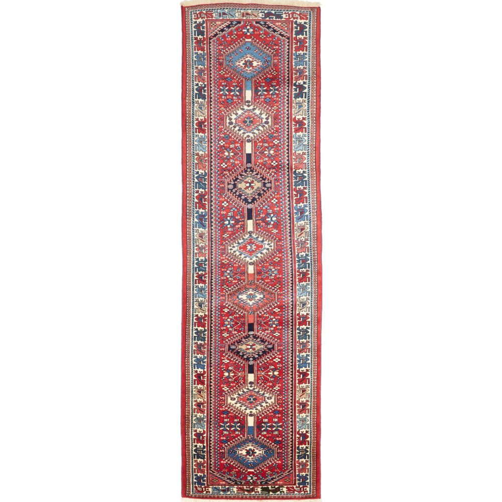 Tappeto Yalameh Persia marrone grigio 82x304