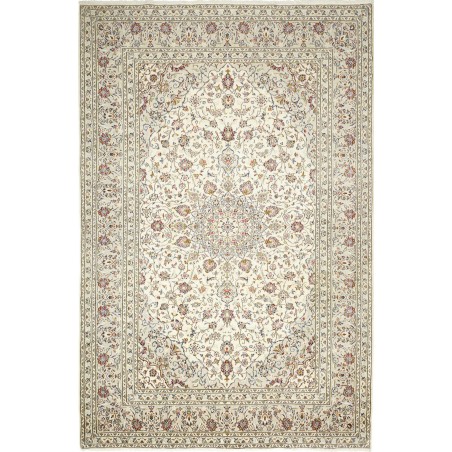 Tappeto Kashan Persia bianco verde 202x303
