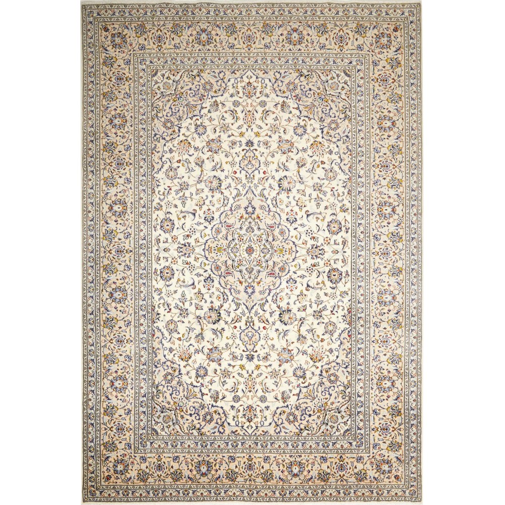 Tappeto Kashan Persia bianco verde 240x355