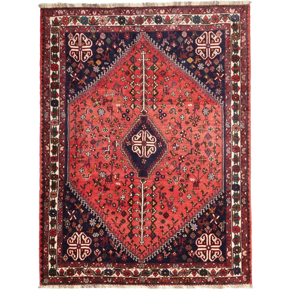 Tappeto Shiraz Fine Persia marrone rosso 162x218