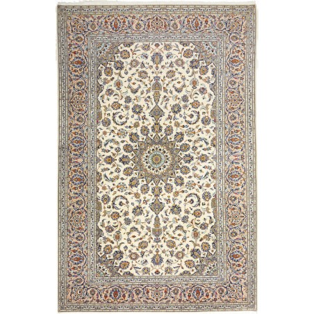 Tappeto Kashan Persia beige grigio 197x305