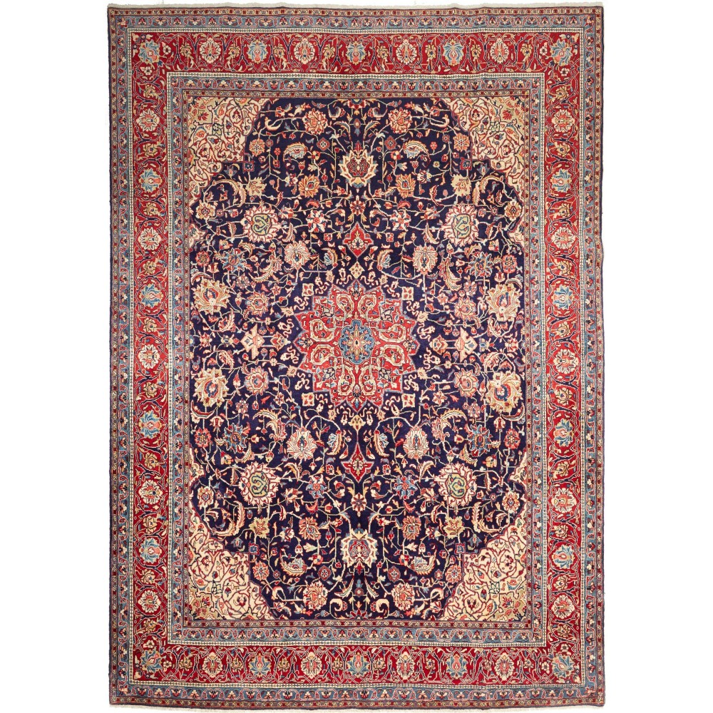Tappeto Sarough Persia bianco grigio 245x345