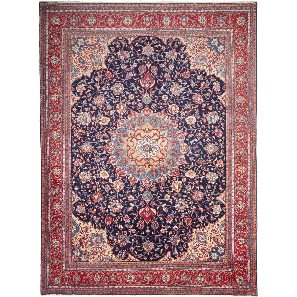 Tappeto Sarough Persia azzurro grigio 288x396