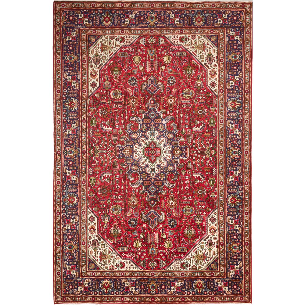 Tappeto Tabriz Persia marrone rosso 200x300