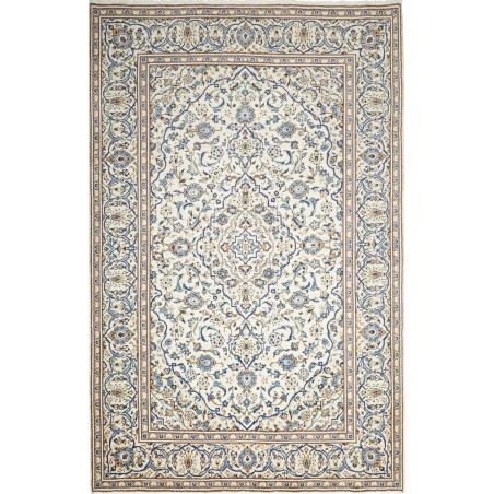 Tappeto Kashan Persia bianco azzurro 196x300