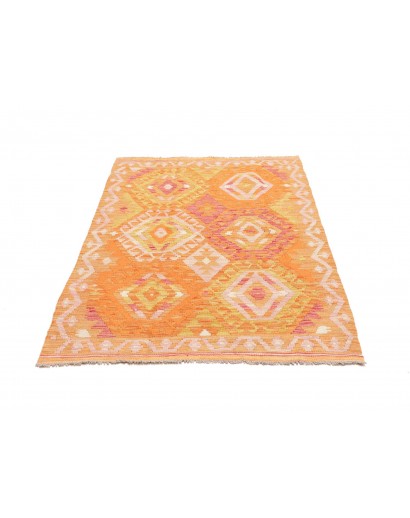 Tappeto Kilim Afghanistan arancione marrone 99x156