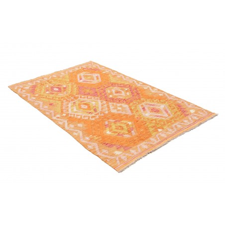 Tappeto Kilim Afghanistan arancione marrone 99x156